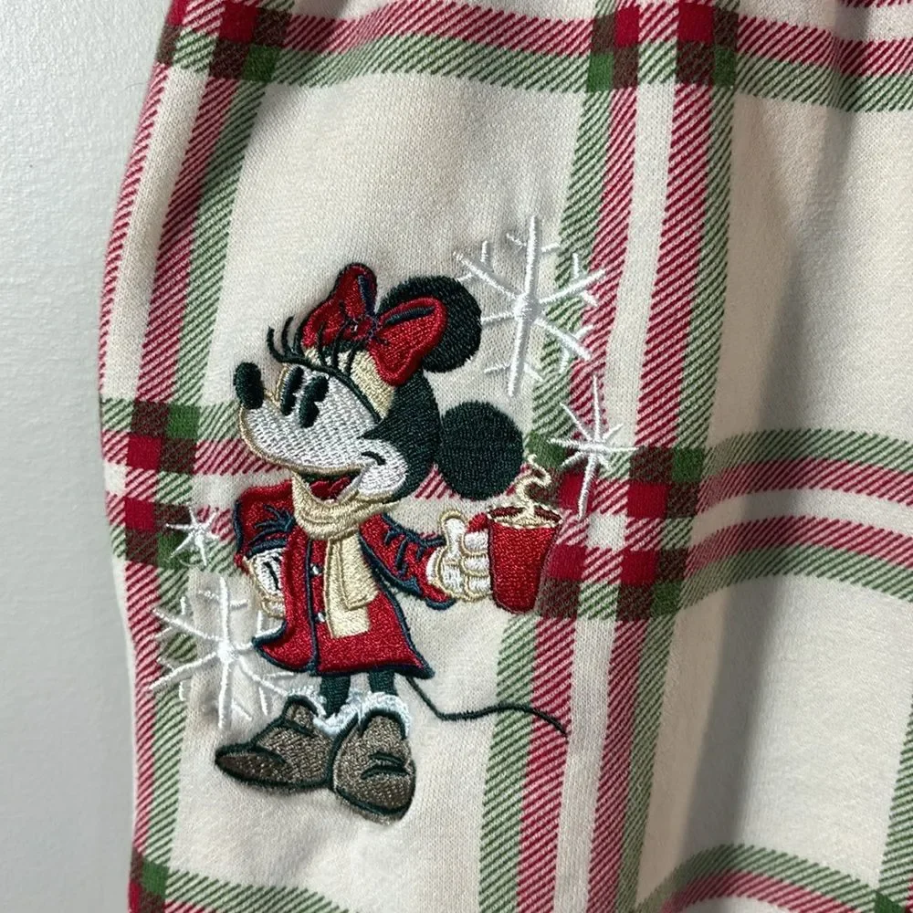 Disney Parks Walt’s Holiday Lodge Minnie Mouse Joggers women’s size small